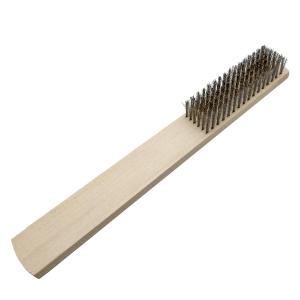 6-row wood-handle free wire brush