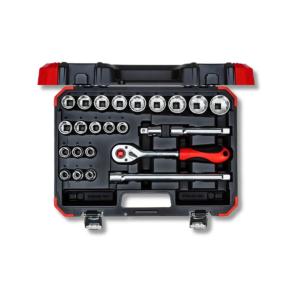 1/2" 24pc 10-32mm bit set metal case